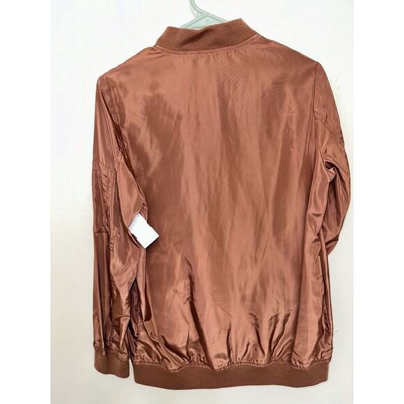 Mens Small Flight Bomber Jacket Lightweight Coat Forever 21 Pink Valentines Day - Picture 3 of 6